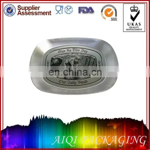 Hot Selling Silver Color Vintage Style Metal Tray Fruit Plate Fruit Dish Home Decoaration thumbnail-1