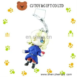 3cm PVC Cartoon Figurine Key Chain as Backpack Pendant thumbnail-1