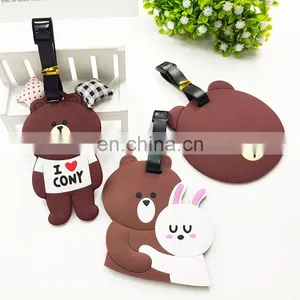 2017 New Design Customized Bear Shape Soft Rubber Pvc Luggage Tag thumbnail-1