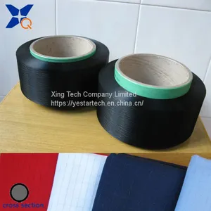 Black Conductive Carbon Inside Nylon Fiber Filaments 20D/3F Ring Cross Section for Anti-Static Yarn/ESD Fabrics/garment-XTAA016 thumbnail-4