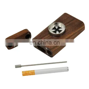 HQP-XJ21 HongQiang Wooden Custom Weed Smoking Cigarette Case Pipe Smoking Accessories Hitter Dugout thumbnail-6