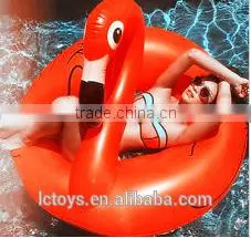 Red Inflatable Giant Red Flamingo Shaped Pool Float Ring Swimming Fun Toys thumbnail-1