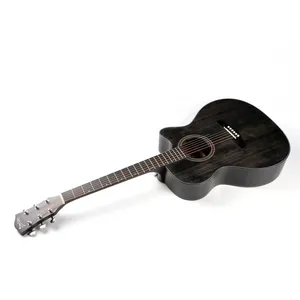 LS-130TBK Acoustic Guitar Black Color 40 Inch Guitar Factory Wholesale OEM High Quality Guitar With Cheap Price thumbnail-1
