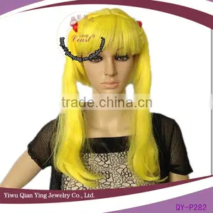 Two Long Braided Yellow Cheap Cosplay Wigs thumbnail-1