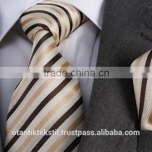 Striped, Necktie Set, Pocket Square and Cufflink Set Neck Tie, Corbata, Gravate, Krawatte, Cravatta, Fashion Tie thumbnail-1