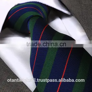 Dark Blue Striped Silk Tie, Necktie, Neck Tie, Corbata, Gravate, Krawatte, Cravatta, Fashion Tie thumbnail-1