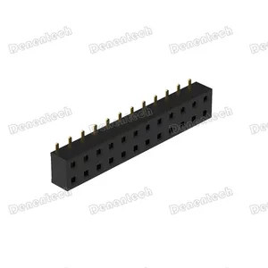 Denentech 2.00mm Pitch Dual Row H2.80 Female Header SMD Without Peg thumbnail-1