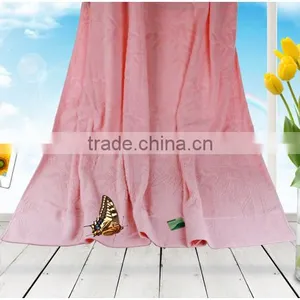 150*200CM 80%bamboo20%cotton Jacquard Pure Blanket Super Terry Towel Canabe Customized thumbnail-3
