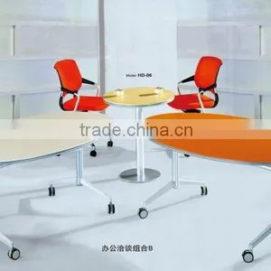 Stainless Steel Round Reception Desks Commercial Office Furniture HD-06 thumbnail-2
