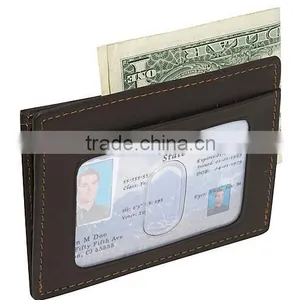 Genuine Leather Rfid Blocking Pocket Wallet Men Short Wallet With ID Window thumbnail-2