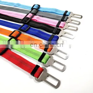 Pet Car Seat Belt Dog Seat Belt Dog Leash Vehicle Belt Adjustable Cushioning Elastic Reflective Safety Rope for Dog Cat thumbnail-3