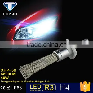 Tinsin Latest R3 XHP-50 Chips 80w 9600lm 2015 Headlight Bulb Auto Led H4 Conversion Kits thumbnail-1