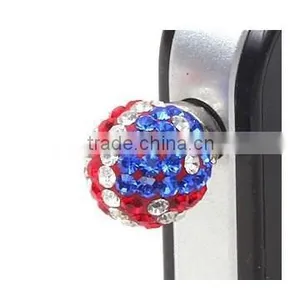 Crystal Ball Mobile Phone Anti Dust Plug in Wholesale thumbnail-2