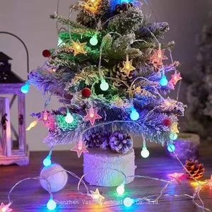Solar LED Ball String Lights - IP44 Waterproof for Garden Christmas Wedding Outdoor Bulk Decorations thumbnail-1