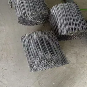 Wholesale Herringbone Encryption Mesh Belt Plain Weave Metal Conveyor Belt for Food Processing Machinery Cut Welded Included thumbnail-6