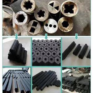 Sawdust Briquette Compression Machine Small Wood Sawdust Charcoal Briquette Making Machine for Sale thumbnail-2