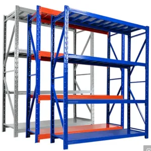 Food Book Supermarket Industrial Used 4 Tier Assembled Garage White Longspan Boltless Shelving thumbnail-2