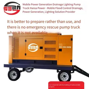 Diesel Engine Water Pump, Mobile Drainage, Power Generation and Lighting Pumping Station, Hansha Power Mobile Flood Control Pump Truck thumbnail-4