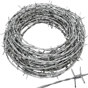 High Quality Barbed Wire Price Per Roll / Galvanized Barbed Wire thumbnail-1