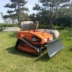 Industrial Grade Gasoline Engine Brushless DC Motor Rubber Track Remote Controlled Residential Slope Mower thumbnail-1