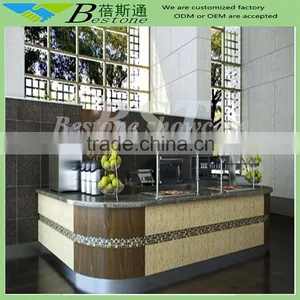 Mall Marble Top Wooden Coffee Kiosk for Sale thumbnail-1