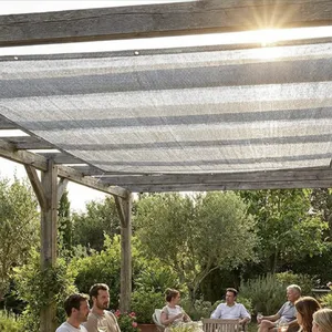 Aluminum Foil Sunshade Net 2x2mm Mesh Opening Fire Retardant Class A With Tensile Strength 500N/m thumbnail-2