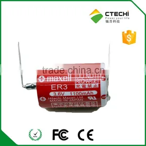 Maxell ER3 Battery With Solder Pins 3.6V Lithium Battery ER3S thumbnail-3