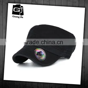 Wholesale Custom High Quality Unisex Black Jean Washed Military Cap and Hat Quality Choice thumbnail-1