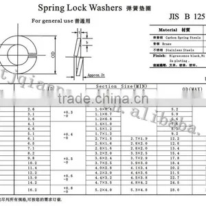 DIN 127 Spring Lock Washers With Square Ends or Tang Ends thumbnail-1