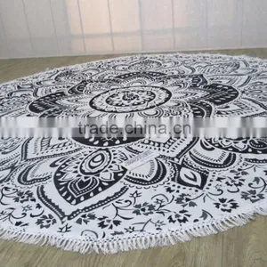 Microfibre Beach Towel Circular Mandala Throw Hippie Gypsy Round Towels thumbnail-6