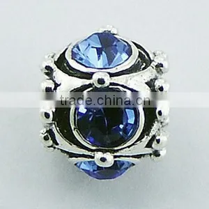Austrian Crystals Glitter Beaded Sterling Silver Bead thumbnail-1