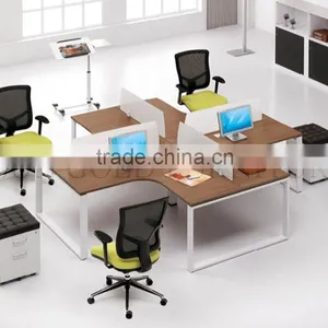 Wooden Desktop High Partition Office Workstation With Steel Feet(SZ-WSL330) thumbnail-6