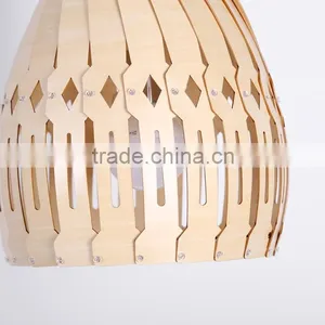 LED Pendant Light JK-8005B-34 Handing LED Wood Pendant Lamp Light Fixtures With Lampshade For Living Room Wooden Light thumbnail-5
