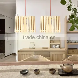 Wooden LED Pendant Light JK-8005B-06 Hanging Pendant Lamp Wooden Modern Style thumbnail-2