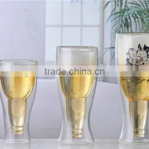 Hopside Down Beer Glass/beer Double Wall Glass thumbnail-1