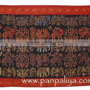 Handmade Embroidered Wall Hanging Tapestry,bohemian Ethnic Embroidered Tapestries,exclusive Handmade Tapestry thumbnail-1