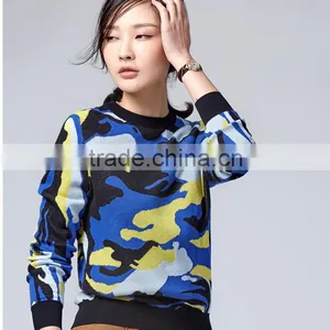 Woman Sweater Round Neck Long Sleeve Newest Fashion Jacquard Pullover thumbnail-1