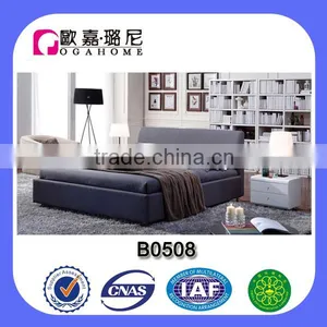 Latest Design Upholstered King Size Queen Bed for Bed Room Furniture thumbnail-1