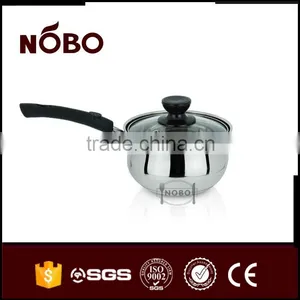 Wholesale Stainless Steel Milk Pot With Glass Lid thumbnail-4