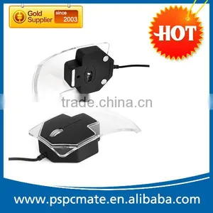 Computer USB Wired Optical LED Transparent Mouse thumbnail-1