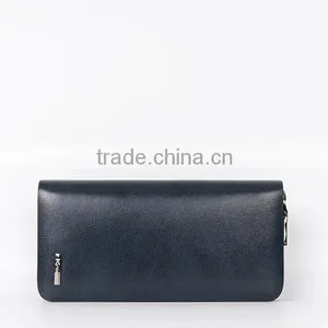 Genuine Leather Men Wallets Business Card Holder Coin Purse Men's Long Zipper Wallet Leather thumbnail-5