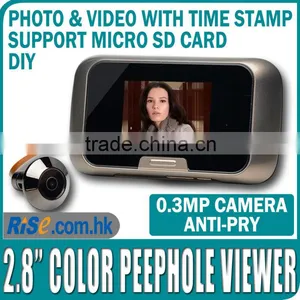 Camera Door EQUES Photo Video 0.3MP Color SD Card 2.8" Digital Peephole Viewer thumbnail-1