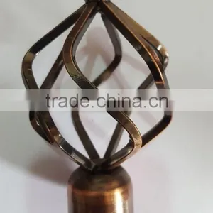 Twisted Finial Iron Round Bird Nest Curtain Rod Track Runner ROD DIAMETER 1" 5-8" 6-8" 1-2" 1-1/2" thumbnail-1