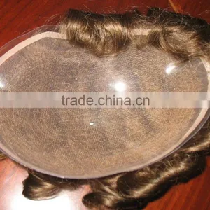 Indian Hair Men Swiss Lace Toupee, All Lace Toupee, French Lace Toupee thumbnail-1