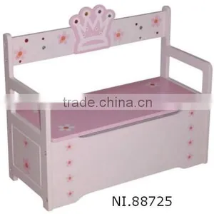 Wooden Kids Toy Box Bench thumbnail-1