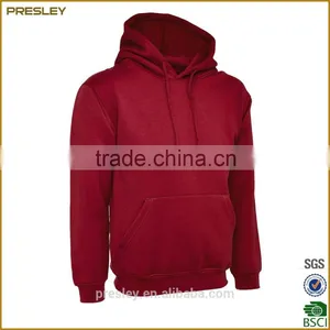 Presley Oem 100% Cotton Plain Custom Wholesale Blank Pullover Hoodies With Pocket thumbnail-2