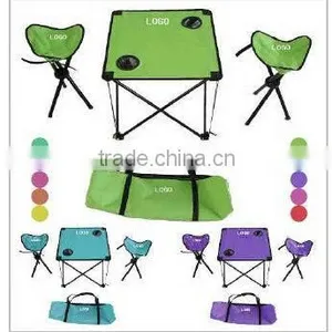Two Folding Beach Chairs and a Table thumbnail-1