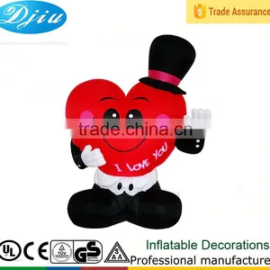 DJ-XT-81 Inflatable Cartoon Red Heart Smile Like Gentleman Company Advertising Decoration thumbnail-1