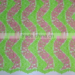 New Style Applique Embroidery Lace Fabric Flower Girl Dresses African Lady Clothes thumbnail-2