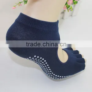 Various Colors Grips Anti Slip Yoga Socks,Wholesale Yoga Toe Socks thumbnail-1